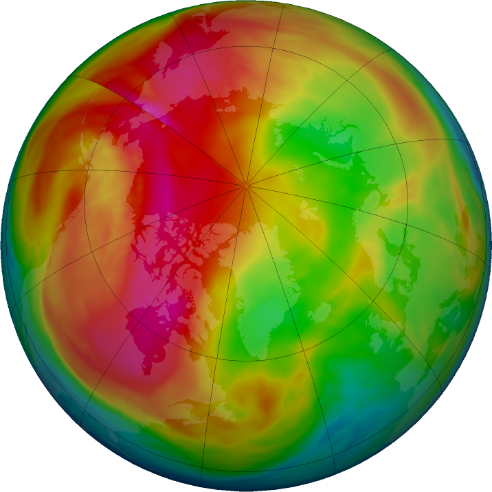 Arctic ozone map for 16 February 2024